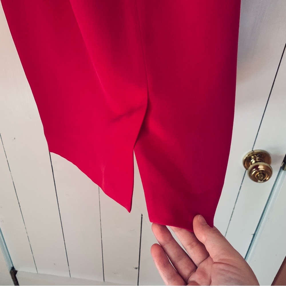 Vintage 100% Silk Skirt 10P Knee Length Mini Midi Skirt Suit - Picture 8 of 8